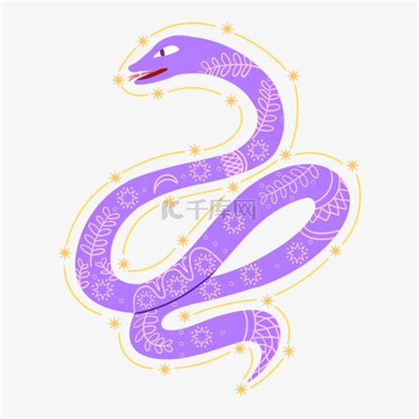 紫色的蛇 竹子 畫